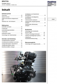 Reparaturanleitung RIS Brixton Crossfire 125 LC, Antrieb und Motor