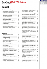 Reparaturanleitung RIS Baotian BT 49 T12 Rebell Gemischaufbereitung, Diagnose und Elektrik