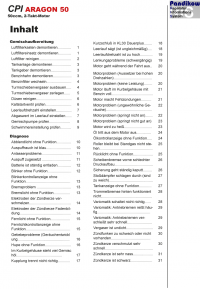 Reparaturanleitung RIS CPI Aragon 50 Gemischaufbereitung, Diagnose und Elektrik