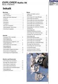 Reparaturanleitung RIS Explorer Kallio 50 2 Takt, Antrieb und Motor