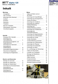 Reparaturanleitung RIS, Mitt Alpha 125 AC, Antrieb und Motor