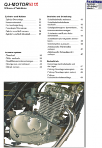 Reparaturanleitung RIS QJ-Motor NX 125, Antrieb und Motor
