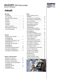 Reparaturanleitung RIS, Razory R05 Retroroller, 4T, Antrieb und Motor