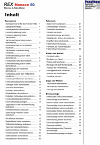 Reparaturanleitung RIS Rex Monaco 50 Karosserie, Fahrwerk und Bremsanlage