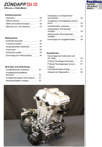 Reparaturanleitung RIS, Zündapp ZXA Adventure 125, Antrieb und Motor