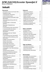Reparaturanleitung RIS, SFM Scooter Speedjet II, 2T, Karosserie und Fahrwerk