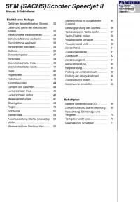 Reparaturanleitung RIS, SFM Scooter Speedjet II, 2T, Gemischaufbereitung, Diagnose und Elektik